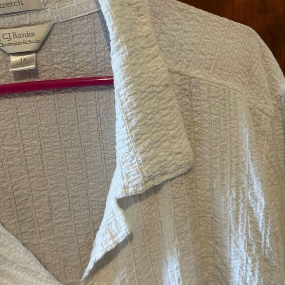 CJ Banks button up blouse size 1X - Picture 2 of 6
